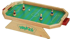 wooden tabletop soccer